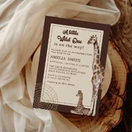 Safari Giraffe Neutral Baby Dusche Einladung