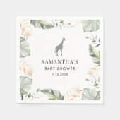 Safari Giraffe Palm Blätter Baby Duschpapier Serviette (Vorderseite)