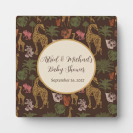 Safari Giraffe & Palm Blätter Kinderdusche Fotoplatte