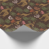 Safari Giraffe & Palm Blätter Kinderdusche Geschenkpapier (Ecke)