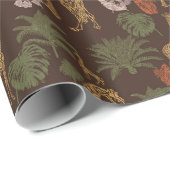 Safari Giraffe & Palm Blätter Kinderdusche Geschenkpapier (Rolleneckpunkt)
