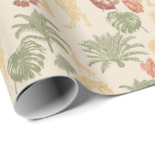 Safari Giraffe & Palm Blätter Kinderdusche Geschenkpapier (Rolleneckpunkt)