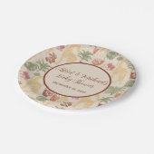 Safari Giraffe & Palm Blätter Kinderdusche Pappteller (Schrägansicht)