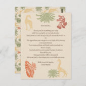 Safari Giraffe & Palm Blätter Kinderdusche Postkarte (Vorne/Hinten)