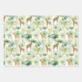 Safari Giraffe Pattern Africa Wildlife Themed Geschenkpapier Set (Vorderseite 2)