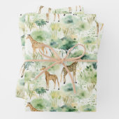 Safari Giraffe Pattern Africa Wildlife Themed Geschenkpapier Set (Beispiel)