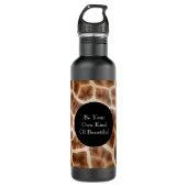 Safari Giraffe Print Edelstahlflasche (Vorderseite)