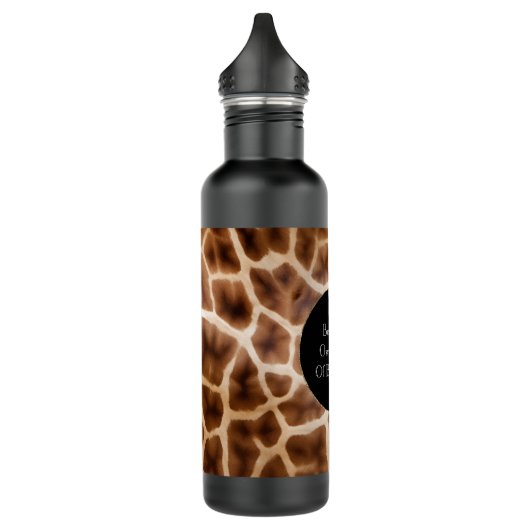Safari Giraffe Print Edelstahlflasche (Links)