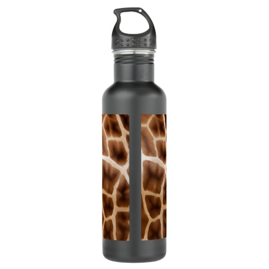 Safari Giraffe Print Edelstahlflasche (Rückseite)