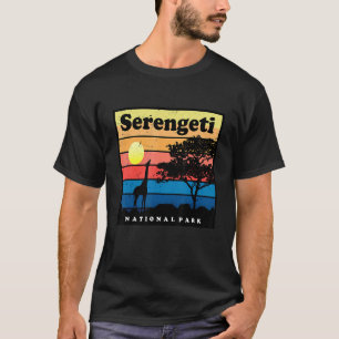 Safari Giraffe Serengeti Afrika Nationalpark Tansa T-Shirt