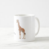 Safari Giraffe Tier Kaffeetasse (VorderseiteRechts)