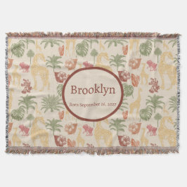 Safari Giraffe & Tropical Blätter Kinderzimmer Decke