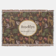 Safari Giraffe & Tropical Blätter Kinderzimmer