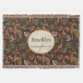 Safari Giraffe & Tropical Blätter Kinderzimmer Decke