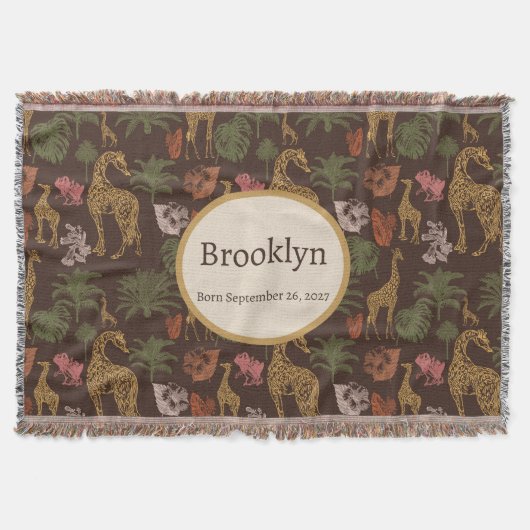 Safari Giraffe & Tropical Blätter Kinderzimmer Decke (Vorderseite)