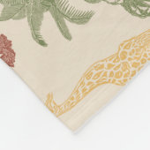 Safari Giraffe & Tropical Blätter Kinderzimmer Fleecedecke (Ecke)