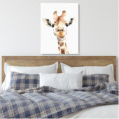 Safari Giraffe Wall Art Leinwanddruck (Insitu (Schlafzimmer))
