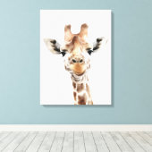 Safari Giraffe Wall Art Leinwanddruck (Insitu (Holzboden))