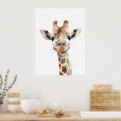 Safari Giraffe Wall Art Poster (Küche)