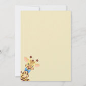 Safari Giraffe Watercolor Niedlich Boy Baby Dusche Einladung (Rückseite)