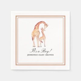 Safari Giraffe Watercolor Paper Serviette