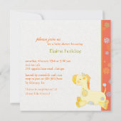 Safari Giraffe Whimsical Baby Shower Einladung (Rückseite)