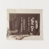 Safari Giraffe Wild Adventure Baby Shower Hintergr Wandteppich (Vorderseite (Horizontal))