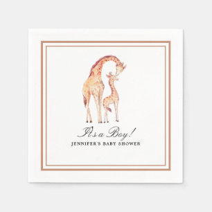 Safari-Giraffen-Aquarell-Papier Serviette