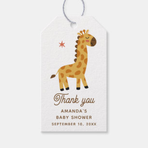 Safari-Giraffen-Baby-Party Dankeschön   Süßes Tier Geschenkanhänger