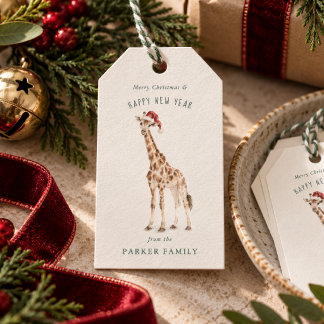 Safari-Giraffen-Weihnachts-Geschenkanhänger für di Geschenkanhänger