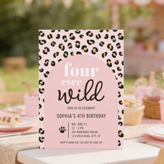 Safari Girl 4th Birthday Party Invitation Einladung