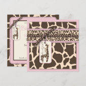 Safari Girl Einladung Square B (Vorne/Hinten)