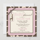 Safari Girl Einladung Square B (Rückseite)