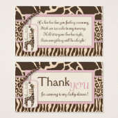 Safari Girl Gift Tag B (Vorne & Hinten)