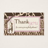 Safari Girl Gift Tag B (Rückseite)