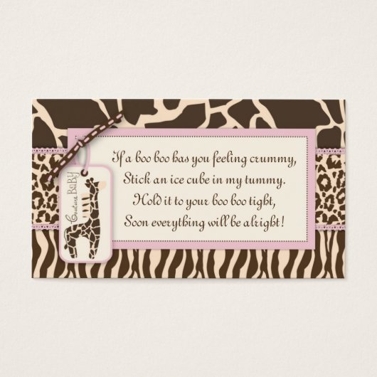 Safari Girl Gift Tag B (Vorderseite)