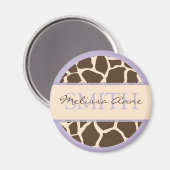 Safari Girl Lavender Magnet 4 (Vorderseite/Rückseite)