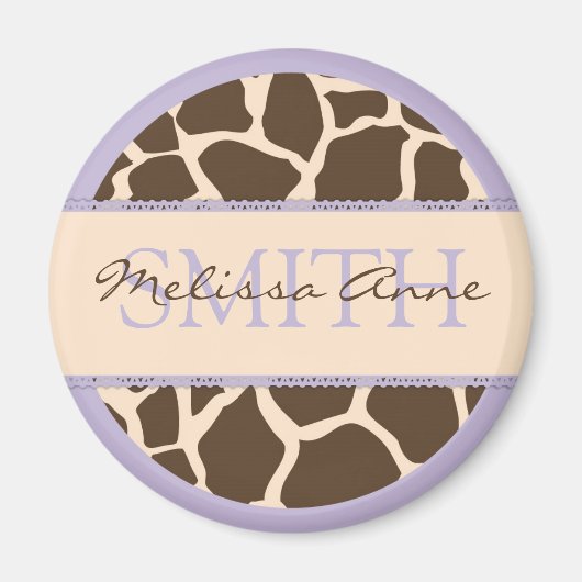 Safari Girl Lavender Magnet 4 (Vorne)
