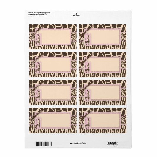 Safari Girl Name Tag (Vorne)