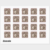 Safari Girl Square Sticker (Blatt)