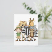 Safari Girl T - Shirt und Geschenke Postkarte (Stehend Vorderseite)