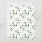 Safari Gold Green Foliage Baby Dusche Einladung (Rückseite)