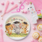 Safari Graduation Cute Animal Pastel Party  Pappteller (Party)