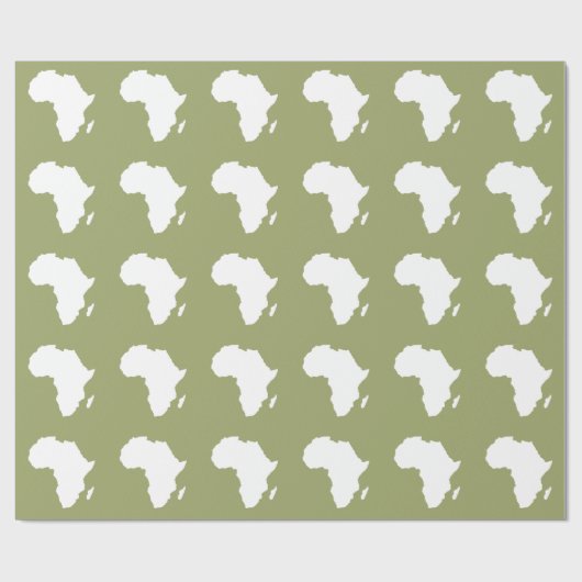 Safari Green Audacious Africa Geschenkpapier (Flach)