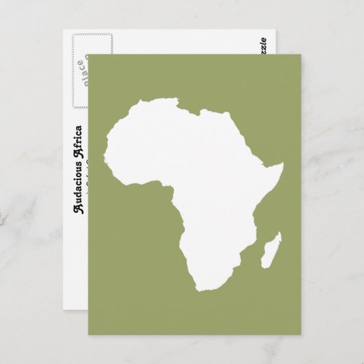 Safari Green Audacious Africa Postkarte (Vorne/Hinten)