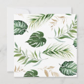 Safari Greenerage Foliage Gender Neutral Baby Show Einladung (Rückseite)