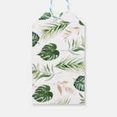 Safari Greenerage Foliage Gender Neutral Baby Show Geschenkanhänger (Rückseite)