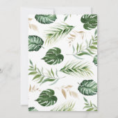 Safari Greenery Foliage Gender Neutral Baby Dusche Einladung (Rückseite)