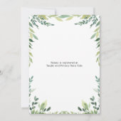 Safari Greenery Giraffe Oh Babydusche Einladung (Rückseite)