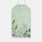 Safari Greenery Gold Elephant Baby Shower Party Geschenkanhänger (Rückseite)